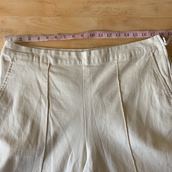 NWT Rachel Comey Cream High-Rise Cuff Straight Leg Cropped Pants - Picture 10 of 16